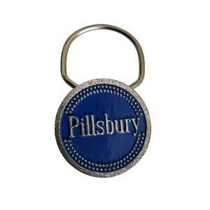 Pillsbury Collectible Key Chain Silver And Blue Vintage